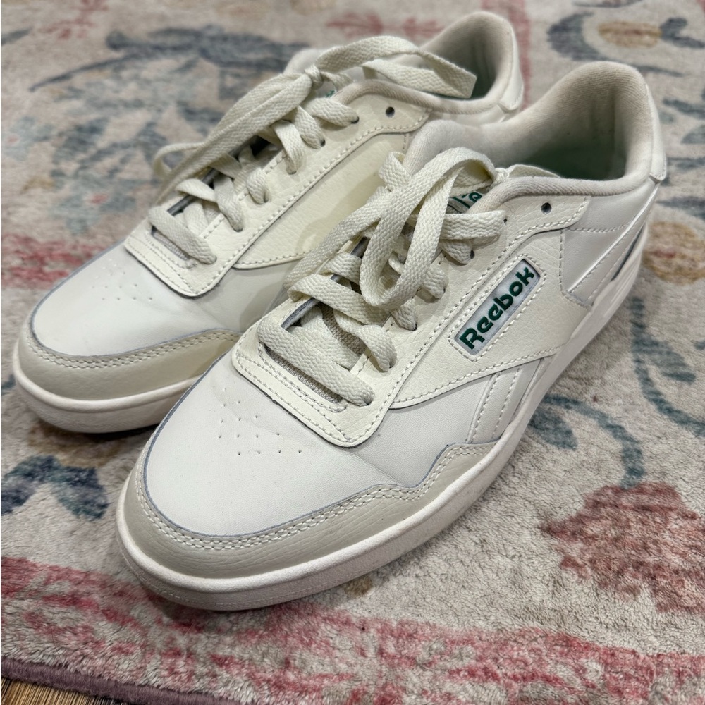 Reebok Cream and Green Sneakers
